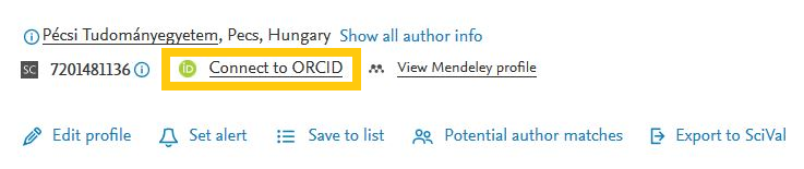 Connect to ORCID